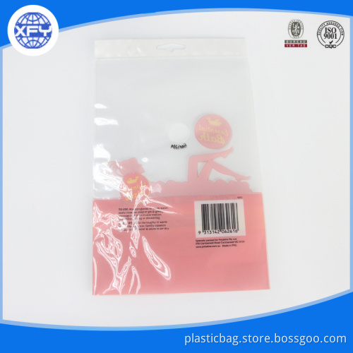 OPP plastic bags with header